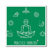 Refrigerator Magnet, Mantras of the Mind, male, forest green-Paper products-Practice Empathy
