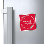 Refrigerator Magnet, Olive Branch Logo, dark red-Paper products-Practice Empathy