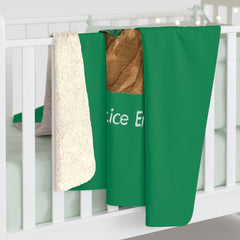 Sherpa Fleece Blanket, Nourishing Home, forest green-Home Decor-Practice Empathy