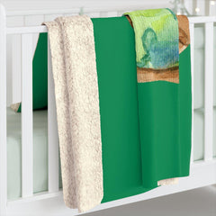 Sherpa Fleece Blanket, Nourishing Home, forest green-Home Decor-Practice Empathy