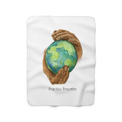 Sherpa Fleece Blanket, Nourishing Home, white-Home Decor-Practice Empathy