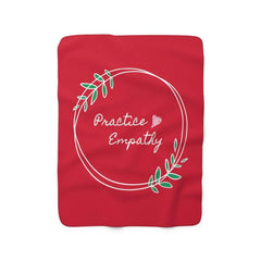 Sherpa Fleece Blanket, Olive Branch Logo-Home Decor-Practice Empathy