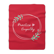 Sherpa Fleece Blanket, Olive Branch Logo-Home Decor-Practice Empathy
