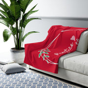 Sherpa Fleece Blanket, Olive Branch Logo-Home Decor-Practice Empathy