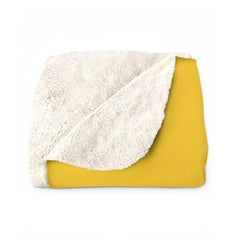 Sherpa Fleece Blanket, Olive Branch Logo, yellow-Home Decor-Practice Empathy