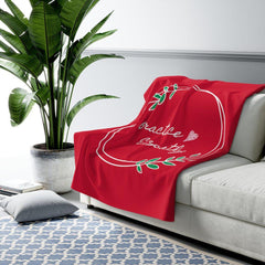 Sherpa Fleece Blanket, Olive Branch Logo-Home Decor-Practice Empathy