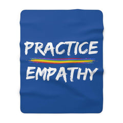 Sherpa Fleece Blanket, Rainbow Logo-Home Decor-Practice Empathy