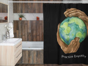 Shower Curtain, Nourishing Home, black-Home Decor-Practice Empathy