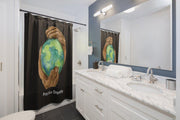Shower Curtain, Nourishing Home, black-Home Decor-Practice Empathy