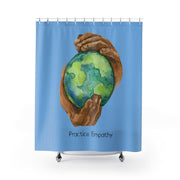 Shower Curtain, Nourishing Home, Carolina blue-Home Decor-Practice Empathy