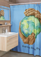Shower Curtain, Nourishing Home, Carolina blue-Home Decor-Practice Empathy
