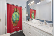 Shower Curtain, Nourishing Home, dark red-Home Decor-Practice Empathy