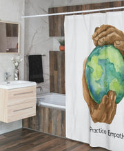 Shower Curtain, Nourishing Home, white-Home Decor-Practice Empathy