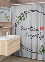 Shower Curtain, Olive Branch Logo-Home Decor-Practice Empathy