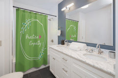 Shower Curtain, Olive Branch Logo, apple-Home Decor-Practice Empathy