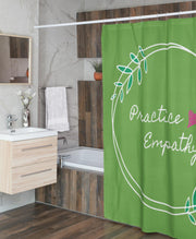 Shower Curtain, Olive Branch Logo, apple-Home Decor-Practice Empathy