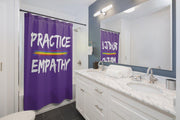 Shower Curtain, Rainbow Logo, dark purple-Home Decor-Practice Empathy