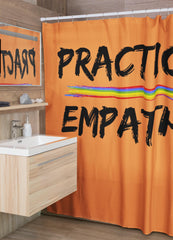 Shower Curtain, Rainbow Logo, orange-Home Decor-Practice Empathy