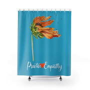 Shower Curtain, Word to the Wind, curious blue-Home Decor-Practice Empathy