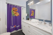 Shower Curtain, Word to the Wind, dark purple-Home Decor-Practice Empathy