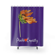 Shower Curtain, Word to the Wind, dark purple-Home Decor-Practice Empathy