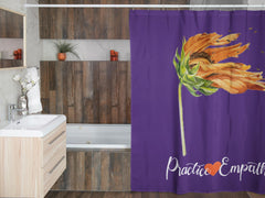 Shower Curtain, Word to the Wind, dark purple-Home Decor-Practice Empathy