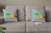 Spun Polyester Square Pillow, My Hand to Yours, light gray-Home Decor-Practice Empathy