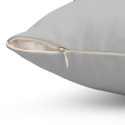 Spun Polyester Square Pillow, My Hand to Yours, light gray-Home Decor-Practice Empathy