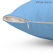 Spun Polyester Square Pillow, Nourishing Home, Carolina blue-Home Decor-Practice Empathy