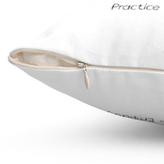 Spun Polyester Square Pillow, Nourishing Home, white-Home Decor-Practice Empathy