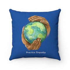 Spun Polyester Square Pillow, Nourishing Home-Home Decor-Practice Empathy