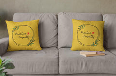 Spun Polyester Square Pillow, Olive Branch Logo-Home Decor-Practice Empathy