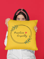 Spun Polyester Square Pillow, Olive Branch Logo-Home Decor-Practice Empathy