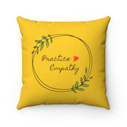 Spun Polyester Square Pillow, Olive Branch Logo-Home Decor-Practice Empathy