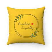 Spun Polyester Square Pillow, Olive Branch Logo-Home Decor-Practice Empathy