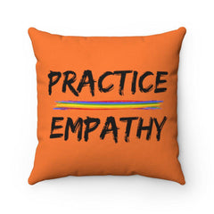 Spun Polyester Square Pillow, Rainbow Logo-Home Decor-Practice Empathy
