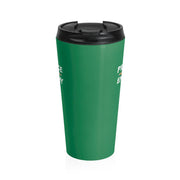 Stainless Steel Travel Mug, Rainbow Logo, forest green-Mug-Practice Empathy
