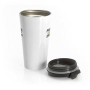 Stainless Steel Travel Mug, Rainbow Logo, white-Mug-Practice Empathy