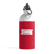 Stainless Steel Water Bottle, Brushes Logo, fire red-Mug-Practice Empathy