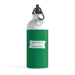 Stainless Steel Water Bottle, Brushes Logo, forest green-Mug-Practice Empathy