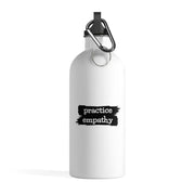 Stainless Steel Water Bottle, Brushes Logo, white-Mug-Practice Empathy