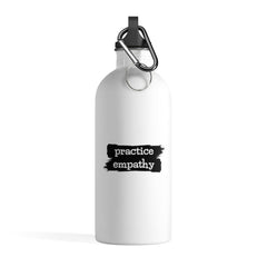 Stainless Steel Water Bottle, Brushes Logo, white-Mug-Practice Empathy