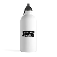 Stainless Steel Water Bottle, Brushes Logo, white-Mug-Practice Empathy