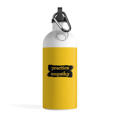 Stainless Steel Water Bottle, Brushes Logo, yellow-Mug-Practice Empathy