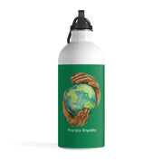 Stainless Steel Water Bottle, Nourishing Home, forest green-Mug-Practice Empathy