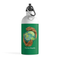 Stainless Steel Water Bottle, Nourishing Home, forest green-Mug-Practice Empathy