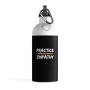 Stainless Steel Water Bottle, Rainbow Logo, black-Mug-Practice Empathy