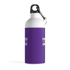 Stainless Steel Water Bottle, Rainbow Logo, dark purple-Mug-Practice Empathy