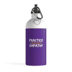 Stainless Steel Water Bottle, Rainbow Logo, dark purple-Mug-Practice Empathy