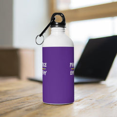 Stainless Steel Water Bottle, Rainbow Logo, dark purple-Mug-Practice Empathy
